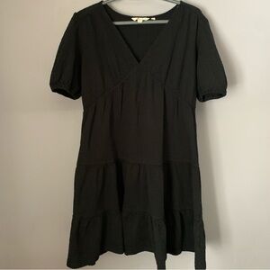 Boden Black Tiered Cotton Dress Size US 8 UK 12